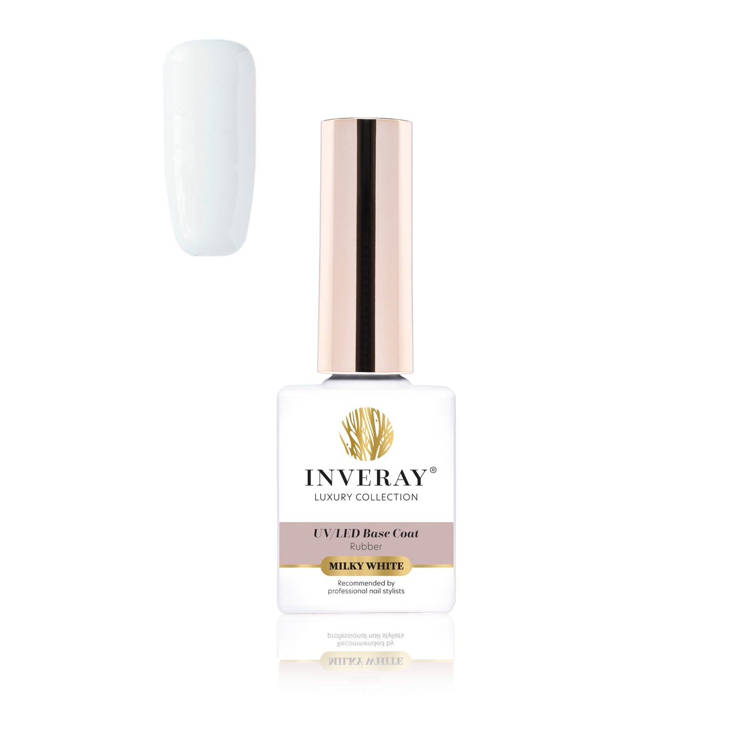 Inveray UV/LED Rubber Base Coat MILKY WHITE Luxury Collection 10ml