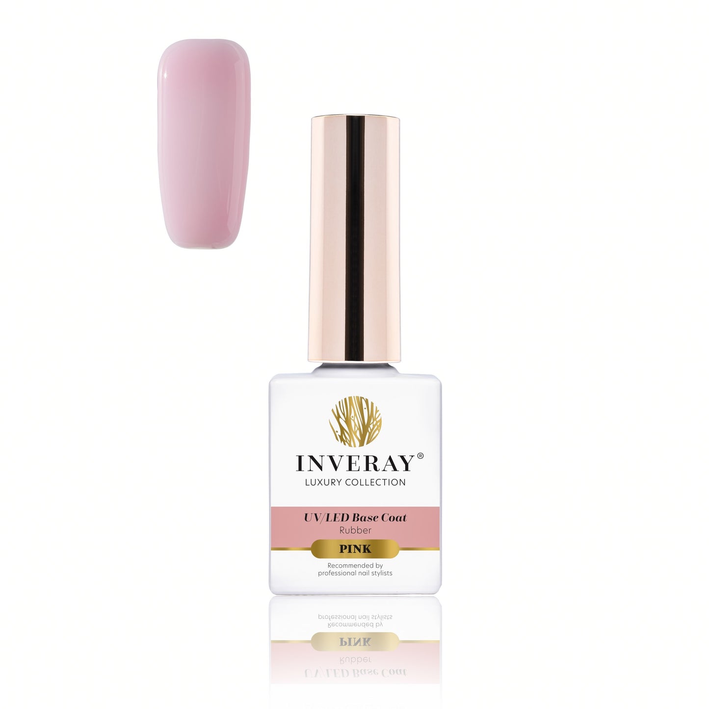 Inveray UV/LED Rubber Base Coat PINK Luxury Collection 10ml