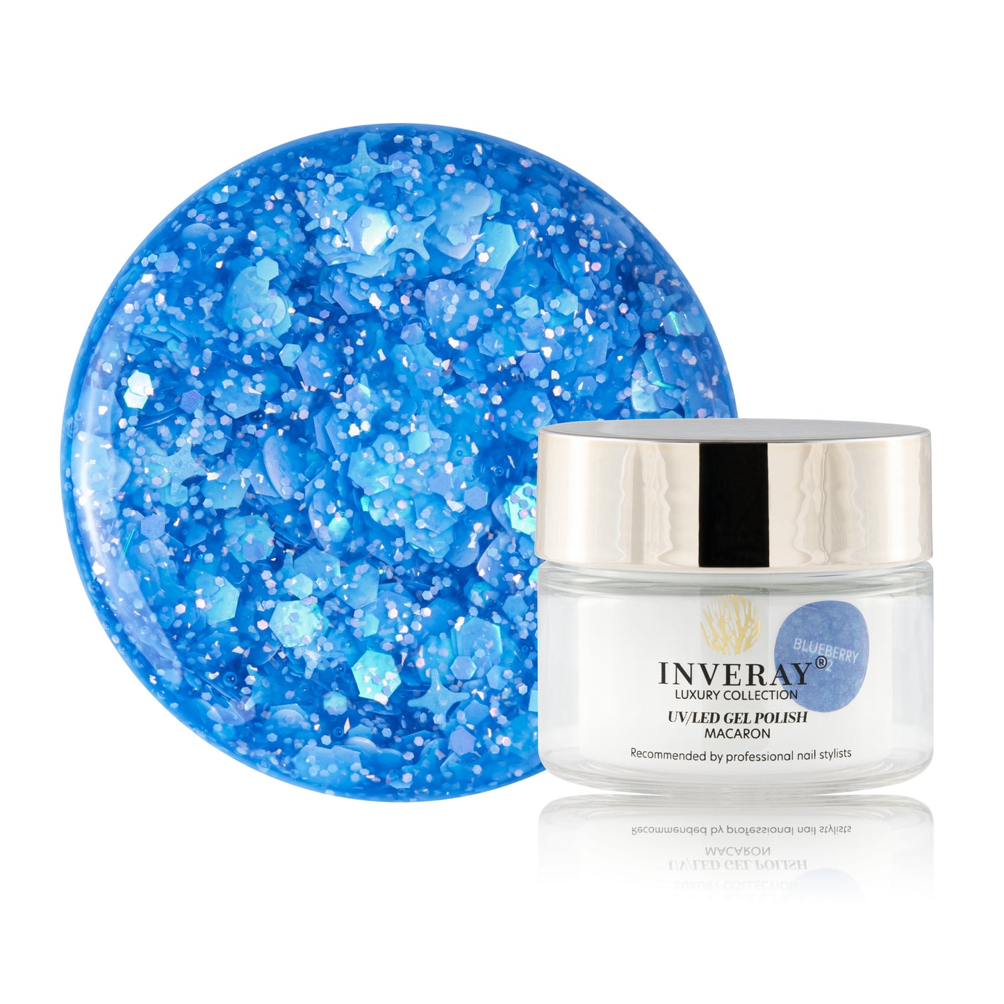 Inveray UV/LED Gel Nail Polish MACARON 002 BLUEBERRY 10ml