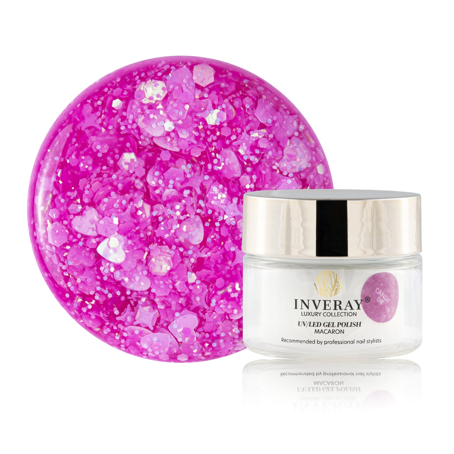 Inveray UV/LED Gel Nail Polish MACARON 008 CANDY 10ml