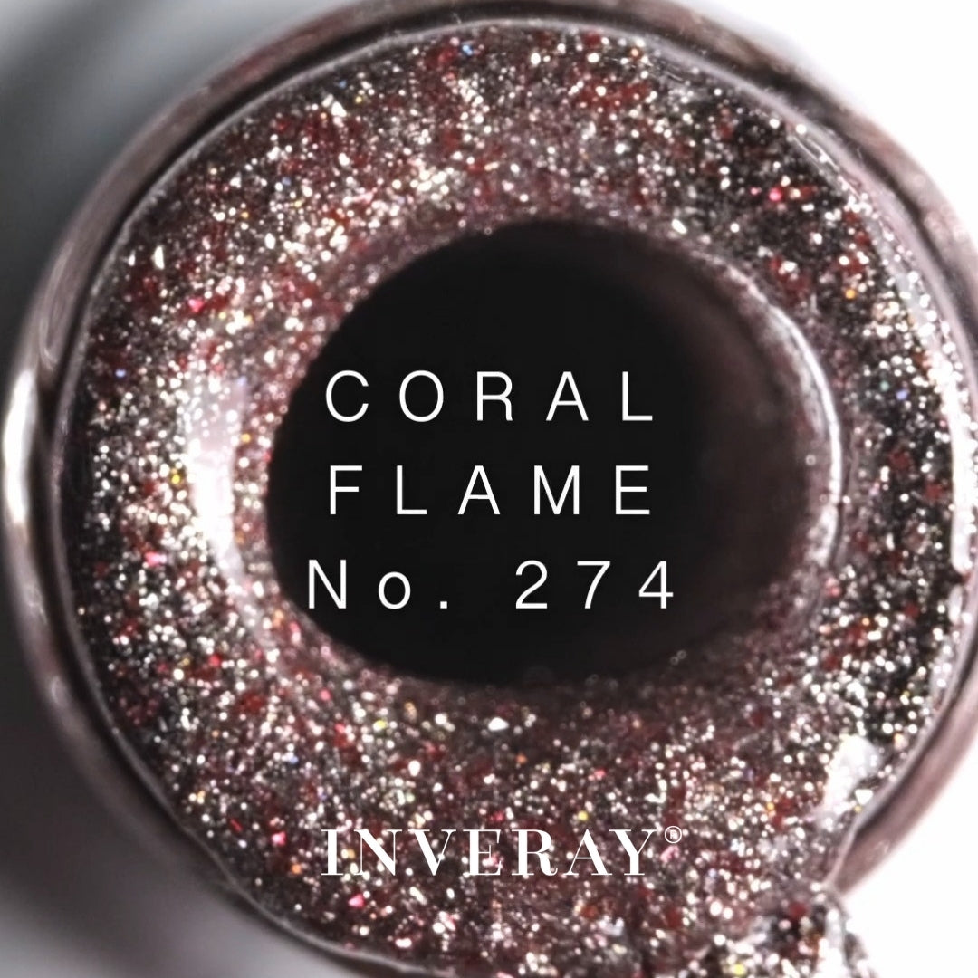 274 Inveray UV/LED Gel Nail Polish N°274 CORAL FLAME (cat eye) 10ml