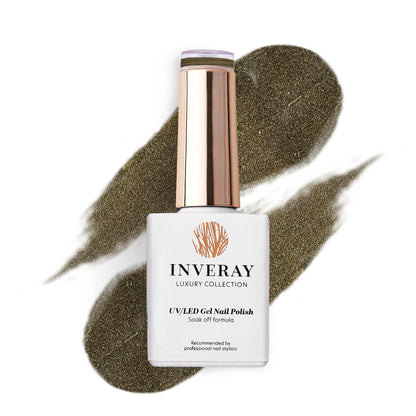 318 Inveray UV/LED Gel Nail Polish Luxury Collection N°318 OBSIDIAN MOSS (CAT EYE) 10ml