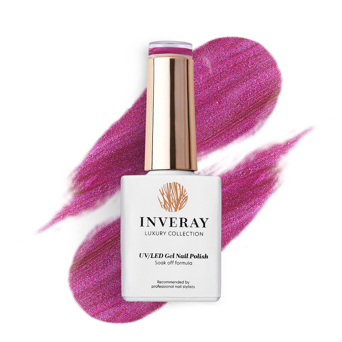 319 Inveray UV/LED Gel Nail Polish Luxury Collection N°319 DUSTY MULBERRY (CAT EYE) 10ml
