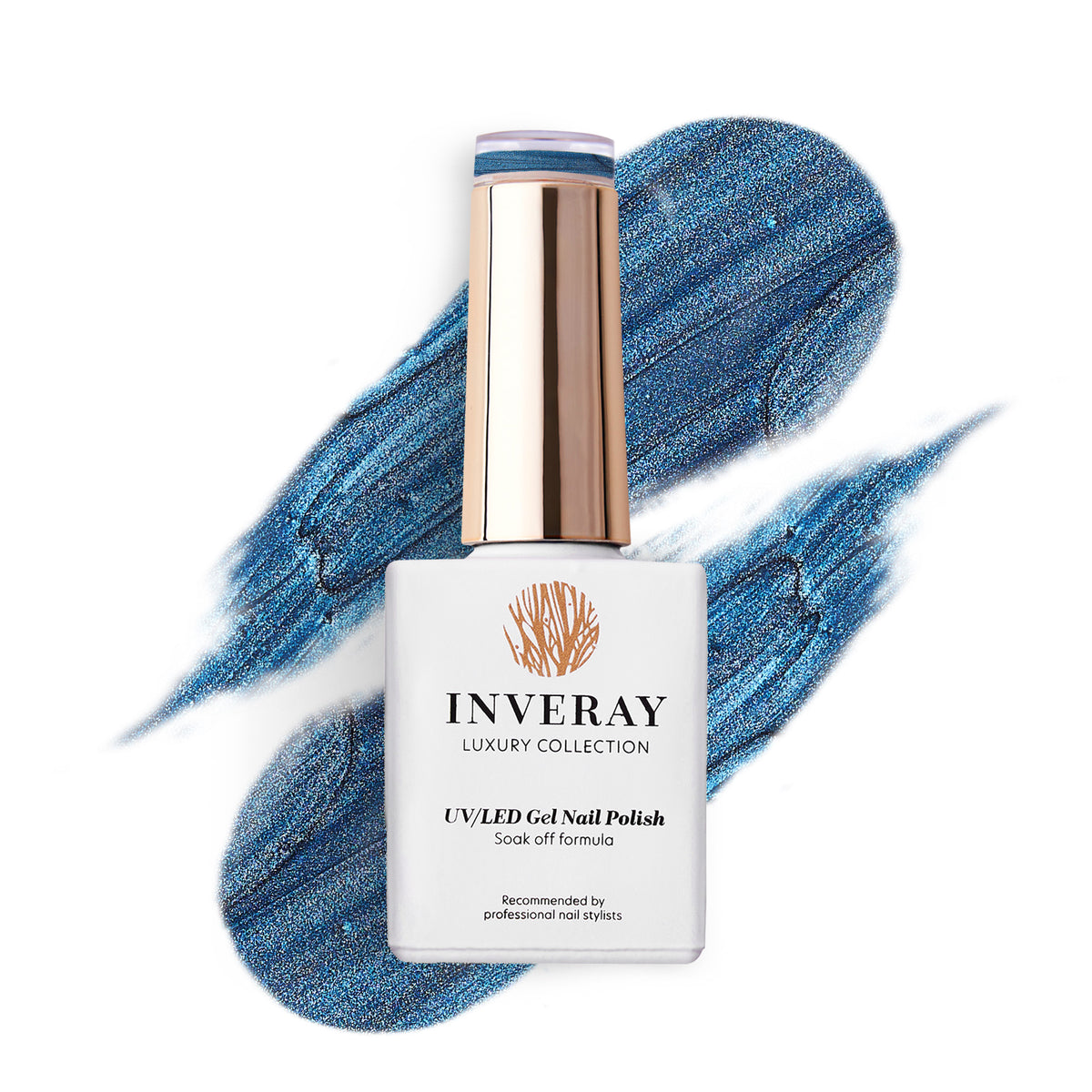 325 Inveray UV/LED Gel Nail Polish Luxury Collection N°325 BLUE HAZE (CAT EYE) 10ml
