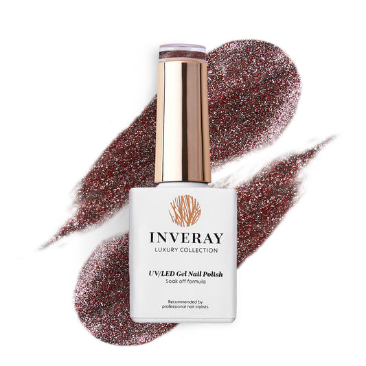 Inveray UV/LED Gel Nail Polish N°274 CORAL FLAME (cat eye) 10ml